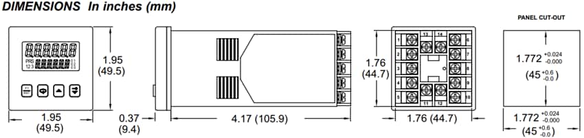 Mechanical Drawing - Red Lion C48C Counters